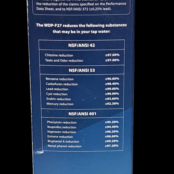 Waterdrop Plus WDP-F27 Refrigerator Water Filter (Samsung Compatible) 3 Filters - Picture 3 of 6